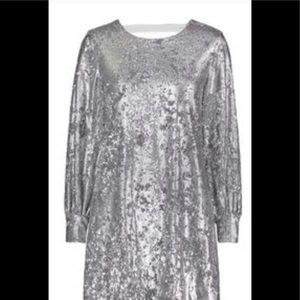 David Lerner Silver sequins mini-dress